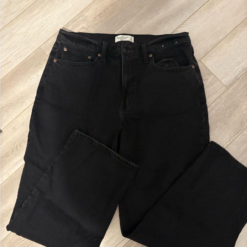 Abercrombie & Fitch Dark Gray High-Rise Jeans